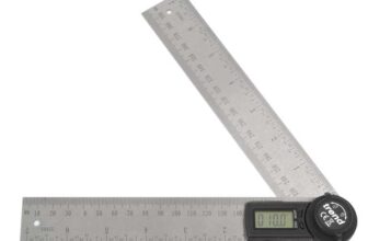 Trend 7 inch Stainless Steel Digital Angle Finder Ruler, Precise Internal & External Measurements, DAR/200, Silver