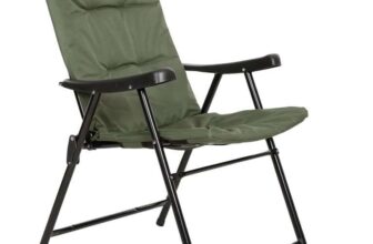 Trespass Folding Padded Camping & Garden Deck Chair Paddy – Green