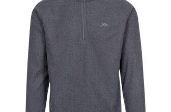 Trespass Mens Fleece Jacket Duty – 1/2 Zip Neck 100% Polyester – 3XL – with Prime