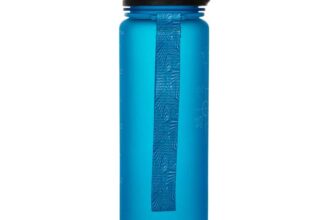 Trespass Water Bottle Flintlock – BPA-Free Plastic, Lockable Flip Lid, Wrist Strap, 500ml Capacity