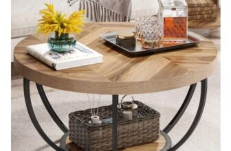 Tribesigns round Coffee Table