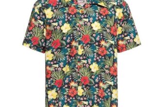 Tropical Hawaiian-Style Shirt Short-Sleeved Shirt Black by King Kerosin