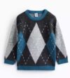 Tu kids Grey Argyle Knitted Jumper – ages 1-2 yrs to 3-4 yrs – free click and collect