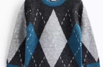 Tu kids Grey Argyle Knitted Jumper – ages 1-2 yrs to 3-4 yrs – free click and collect