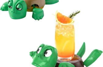 Turtle Funny Coaster, 3D Printed Turtle Cup Holder with Open Eye Funny Stress Relief Turtle Toy, Gift for Turtles Lover Home Office Desk (A)