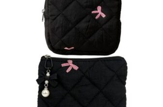 Two Cute Bow Portable Pouches for Sanitary Napkins and Tampons