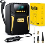 Tyre Inflator Air Compressor – Digital Car Tyre Pump 12V DC,Portable Car Accessories for Men,Electric Air Pump 150 PSI For Car Tyres,Bikes,Football,Preset Tyre Pressure & Auto Shutoff