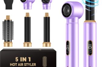 UMIGA All-in-One Hot Air Styler, Hair Air Styler 5 in 1 Set, Airbrush Multi-Styler – Blow Dryer Brush Set with Curler, Straighten, Wavy, Smooth, Magic Styler for Travel and Home Hair Styling