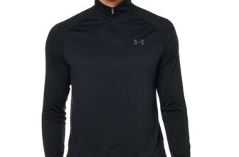 Under Armour Herren UA Tech 2.0 1/2 Zip Pullover — SIZE XL, COLOUR CHARCOAL/BLACK