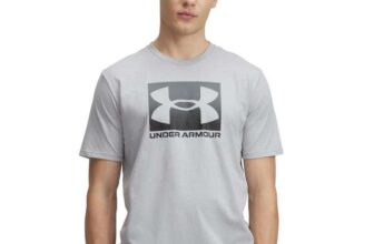 Under Armour Mens Boxed Sports Updated Short Sleeve T Shirt T-Shirt – SIZE MEDIUM, COLOUR: MOD GREY/LIGHT HEATHER