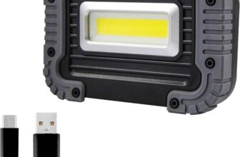Uni-Com Rechargeable USB-C Flood Light 10W COB LED, 3 Lighting Modes, Adjustable Stand, Magnetic Mount