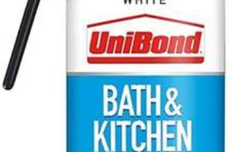 UniBond Bath & Kitchen Sealant, Mould Resistant White Silicone Sealant Ideal for Showers, Toilets, etc (S&S £5.35) – Prime Day