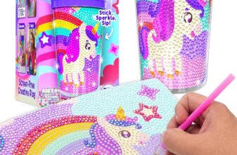 Unicorn Cup Diamond Art Kits – 5D Gem Art Gifts for Girls Age 6 7 8 9 10 11 – BPA Free 16oz Unicorn Gift Tumbler for Girl – Diamond Painting Kit Girls Birthday Presents – Arts and Craft Kits for Kids