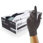 Unigloves Black Pearl Nitrile Examination Gloves – Multipurpose, Powder Free and Latex Free – Box of 100