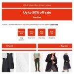 Up to 50% Off Sale – Womens/Mens/Kids/Baby/Lingerie/Brands(1410 Products) e.g., 2 Pack Grey Zip Through Pinafores 3 years Free C&C