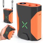 Uplayteck Mini Portable Waist Fan – 1-100 Speeds 36000RPM Strong Airflow, 4500mAh Battery Powered, Max 16H Cooling, Mini Waist/Neck/Handheld Fan for Outdoor Jobsite Camping Travel (Orange)