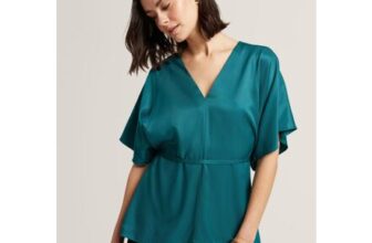 V-Neck Tie Detail Shirt
