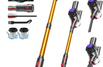 VACTechPro Cordless Vacuum Cleaner, 35KPa/45Mins Stick Vacuum, 6-in-1 Lightweight Powerful Handheld Vacuums with Detachable Battery, Anti-Tangled Upright Vacuum for Pet Hair Carpet Home Stair Car