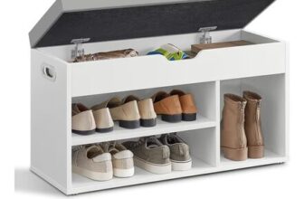 VASAGLE Shoe Bench with Cushion
