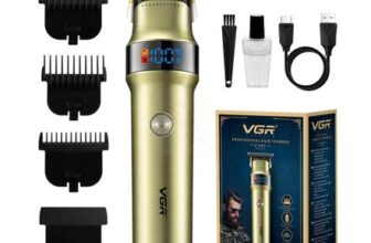 VGR Cordless Beard Trimmer, USB-C Rechargeable, Ceramic Blade