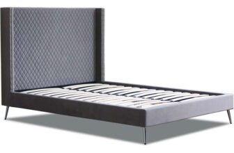 Vanessa Double Grey Fabric Bed / King – £119.99