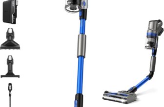 Vax HomePro Pet Cordless Stick Vacuum Cleaner, HairWrap Resist, FlexiClean Pole, Easy Empty Bin, Pet, Stair and Crevice Tools Included, Up to 45 min Runtime, LED Lights, Graphite and Blue, CLSV-HPKP