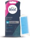 Veet Expert Waxing Strips for Sensitive Skin – 20 Cold Wax Strips & 4 Finish Wipes for Eyebrow, Facial Hair Removal – Hydrating, Exfoliating, Ideal for Face