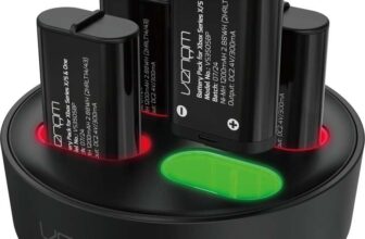 Venom Rechargeable Battery 4-Pack with Charging Dock – 2880mWh / 1200mAh for Xbox Series X & S/Xbox One – Prime price