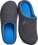 VeraCosy Mens Two-Tone Memory Foam Slippers