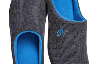VeraCosy Mens Two-Tone Memory Foam Slippers – Sold by VeraCosy Direct / FBA