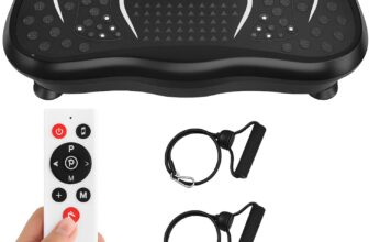 Vibration Plate Exercise Machine for Home Workout, 5 Programme Modes & 99 Speed Levels, Full Body Training Vibration Plate with Resistance Bands, LED Display & Remote Control, 330 lbs Capacity