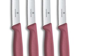 Victorinox Swiss Classic Breakfast Knife, Bread Knife, 4-Piece Set, Sharp Blade, Serrated Edge, 11 cm, Stainless Steel