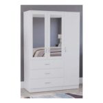 Vida Designs Riano 3 Door 3 Drawer Mirrored Wardrobe Bedroom Furniture