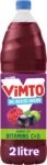 Vimto Squash No Added Sugar Real Fruit Flavour Vitamins C & D 2L Bottle Low Calorie