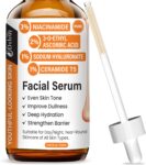 Vitamin C Facial Serum with Niacinamide Ceramide T5 Multi-Effect Anti-Aging Anti-Wrinkle (4.06fl.oz/120ml)