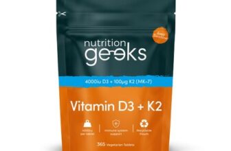 Vitamin D3 4000 IU and K2 MK7 100g Vegetarian Tablets