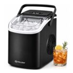 WELLENT Ice Maker Machine Countertop, Portable Bullet Ice Maker