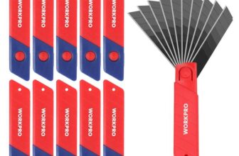 WORKPRO Utility Knife Blades, 18 mm 100-Pack SK5 Snap-Off Blades for Professional Box Cutters, Includes 10 Storage Boxes – Prime price