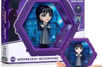 WOW PODS 4D Wednesday Addams Nevermore Uniform Connectable Collectable Bobble-head figure that Bursts from their World into Yours Wall or Shelf Display Wednesday Addams Toys and Gifts No. 496