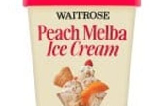 Waitrose Peach Melba Dairy Ice Cream480ml