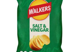 Walkers Salt & Vinegar Crisps 32.5g (Case of 32) (S&S £10.53)