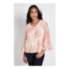Wallis Petite Floral Flute Sleeve Top