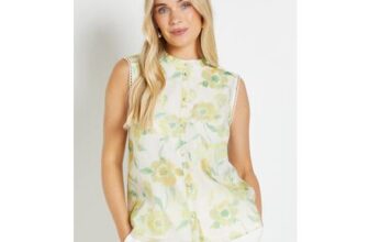 Wallis Petite Floral Organza Pleat Detail Cami Top