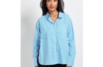 Wallis Petite Stripe Pocket Side Tape Shirt