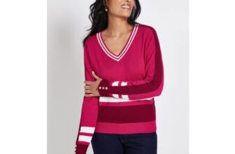 Wallis Petite v Neck Colour Block Jumper