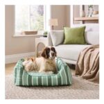 Water Resistant Striped Box Pet Bed