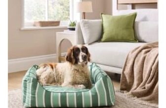 Water Resistant Striped Box Pet Bed