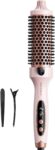 Wavytalk Thermal Brush, Blowout Boost Ionic Round Heated Hot Brush, to Make Hair Smoother & Shinier, Easy to Use, Not for Blow Drying, 38mm Barrel, 5 Temperature Settings, Dual Voltage, UK Plug, Pink