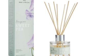 Wax Lyrical Homegrown Sweet Pea Reed Diffuser 100ml, Pink