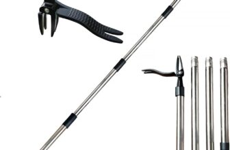 Weed Puller Tool with Long Handle, Long Handle Puller Tool with 4 Claws and 3-part Detachable Handle Remover Weeding Pull for Garden Yard Lawn Patio